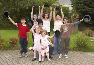 Choreographer Paul Bradford with the students
